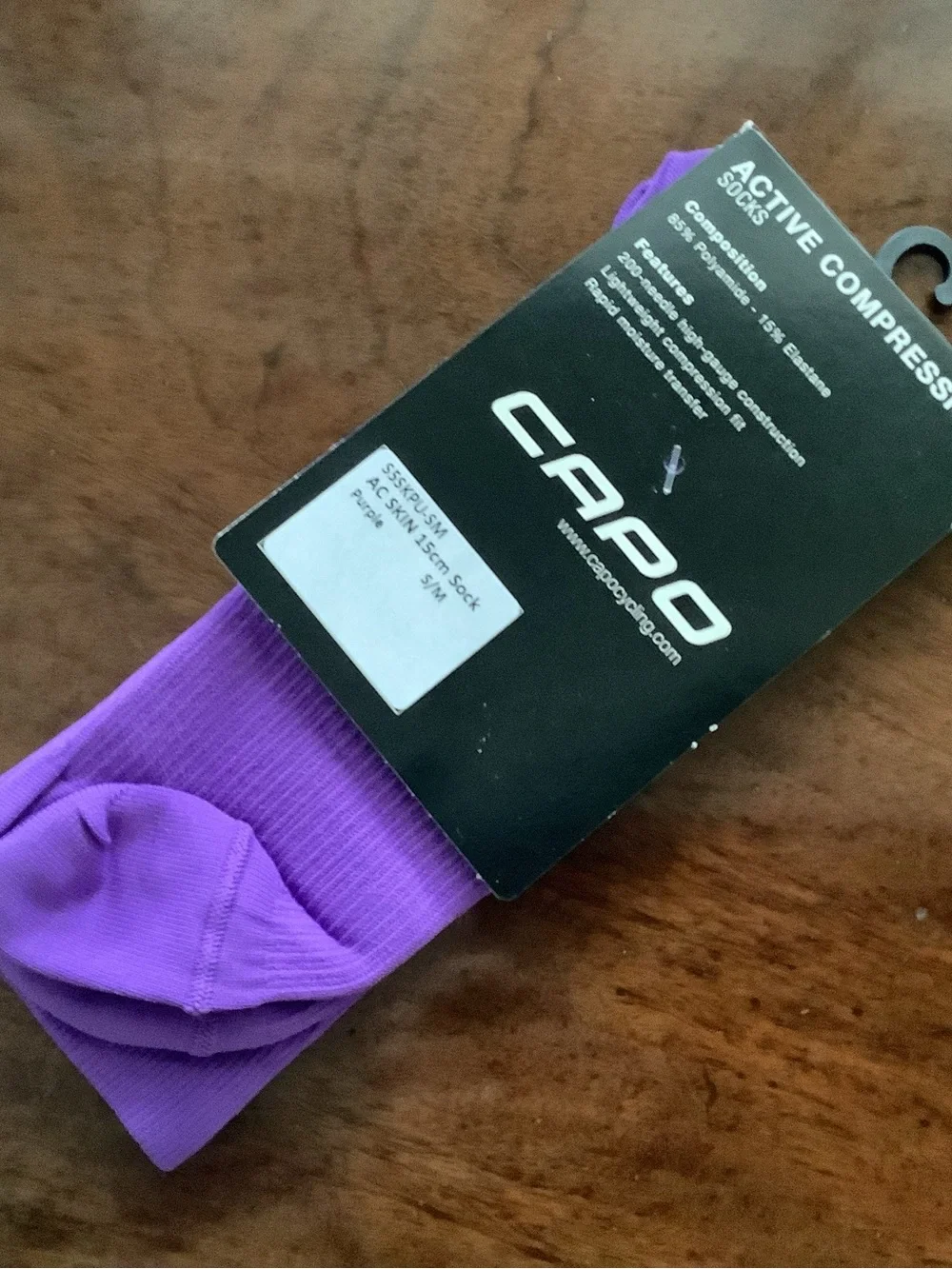 Capo Q-skin Men's Cycling Socks in Purple - L/XL & S/M - NWT
